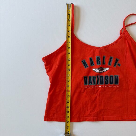 Harley-Davidson Vintage Y2K Women's Crop Tank XL 100th Anniversary Biker 2/$50 - Picture 7 of 13
